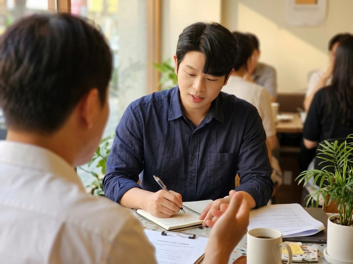 대표가 직접 상담하는 모습