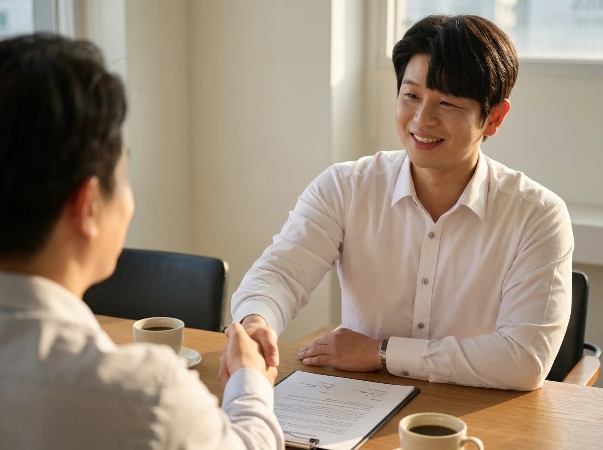 계약 미팅 현장